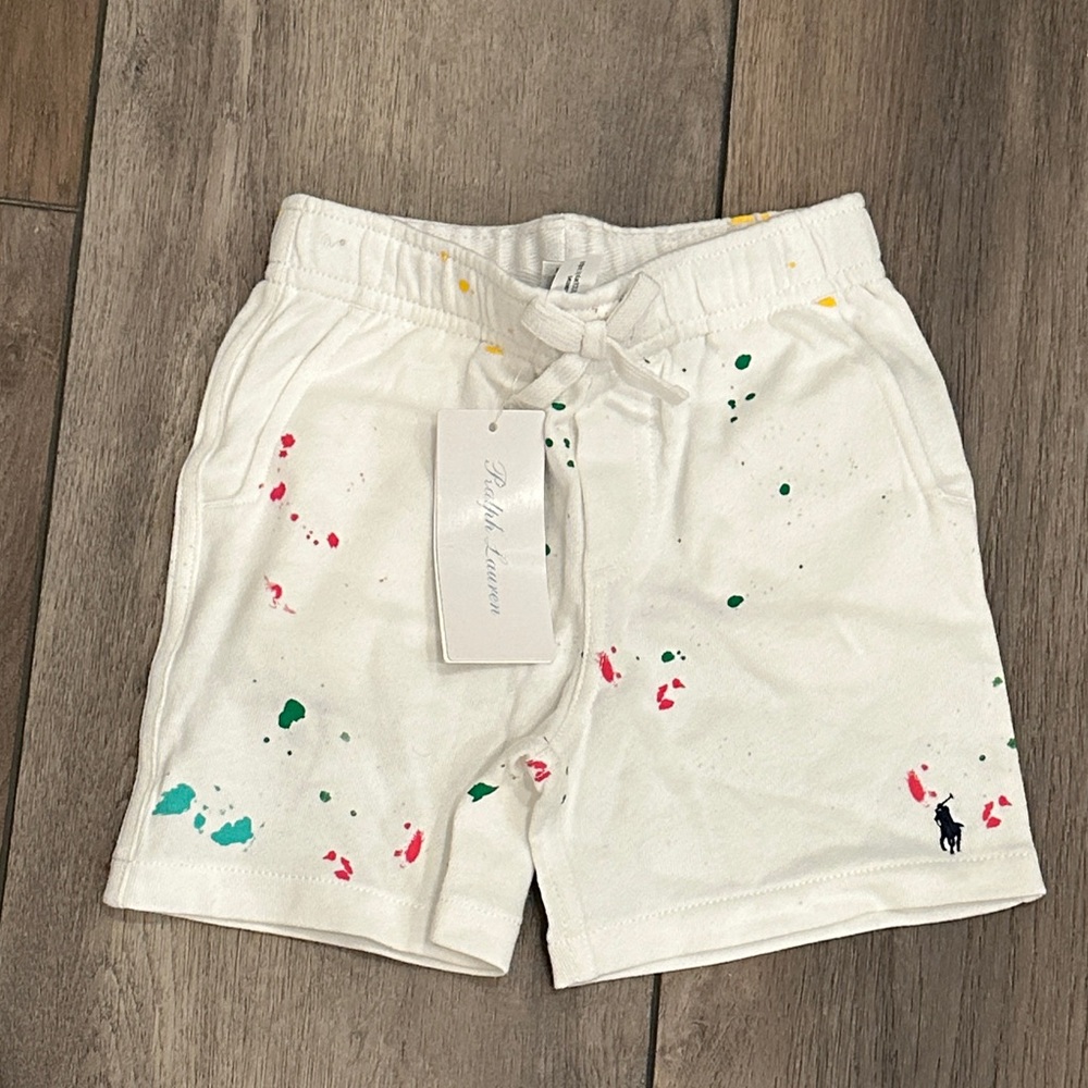 Ralph Lauren White Shorts with Vibrant Accents